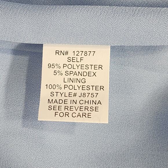 Ovi Blazer Womens L Blue Open Front Shawl Collar Lined Lightweight Preppy Office - Picture 9 of 15